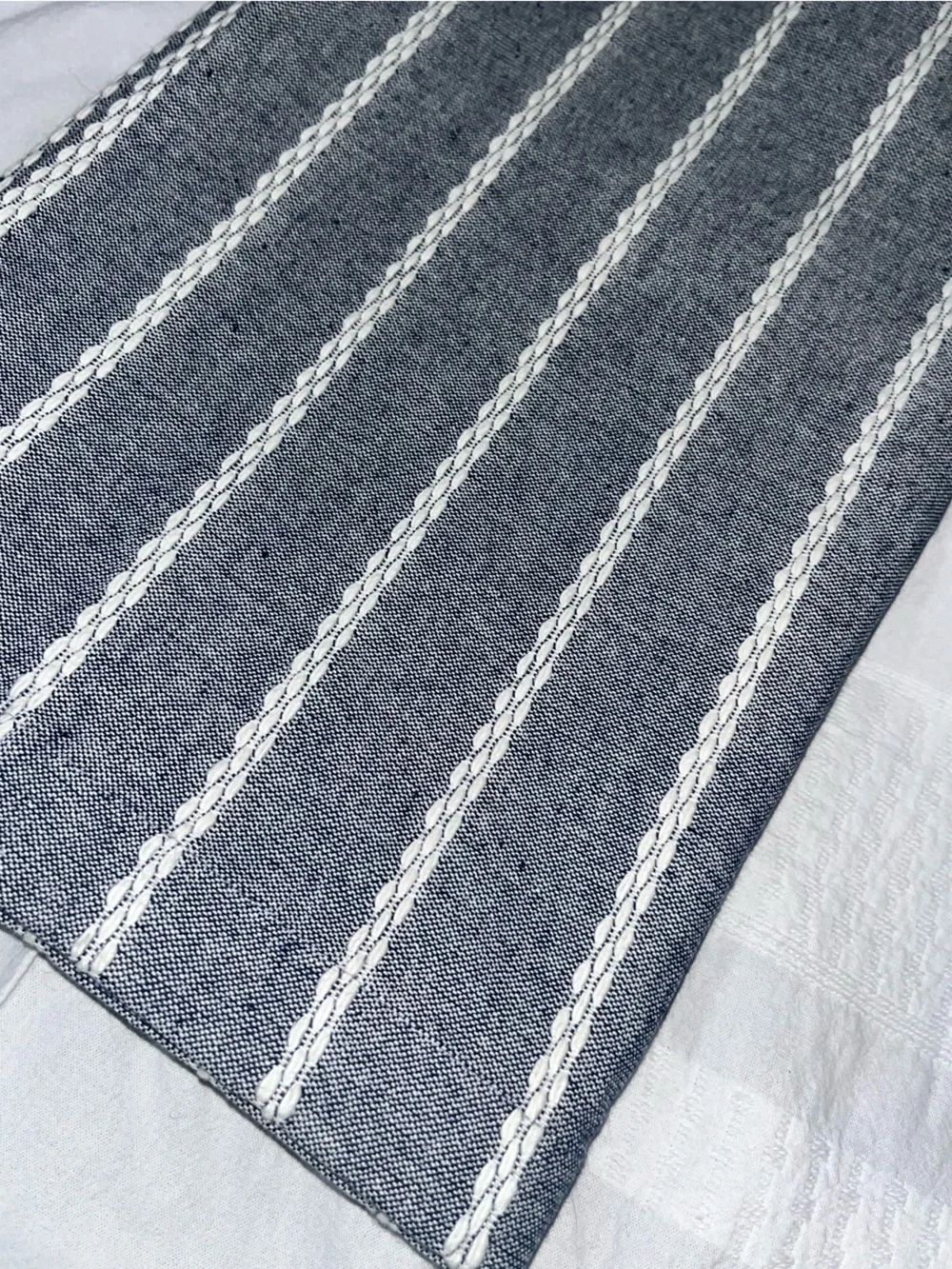 Hearth and Hand with Magnolia Woven Striped Cotton Knit Table Runner